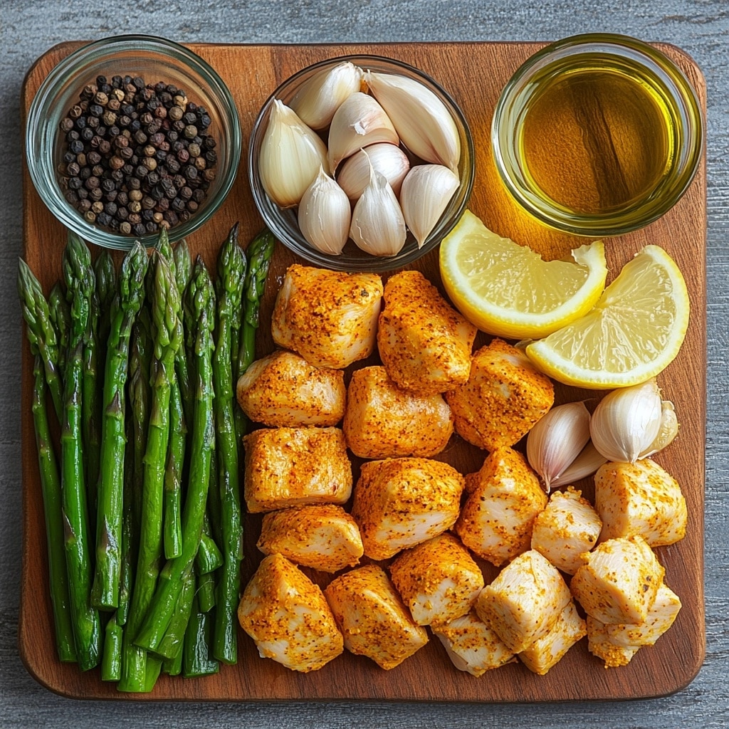 Ingredients for Turmeric Black Pepper Chicken with Asparagus