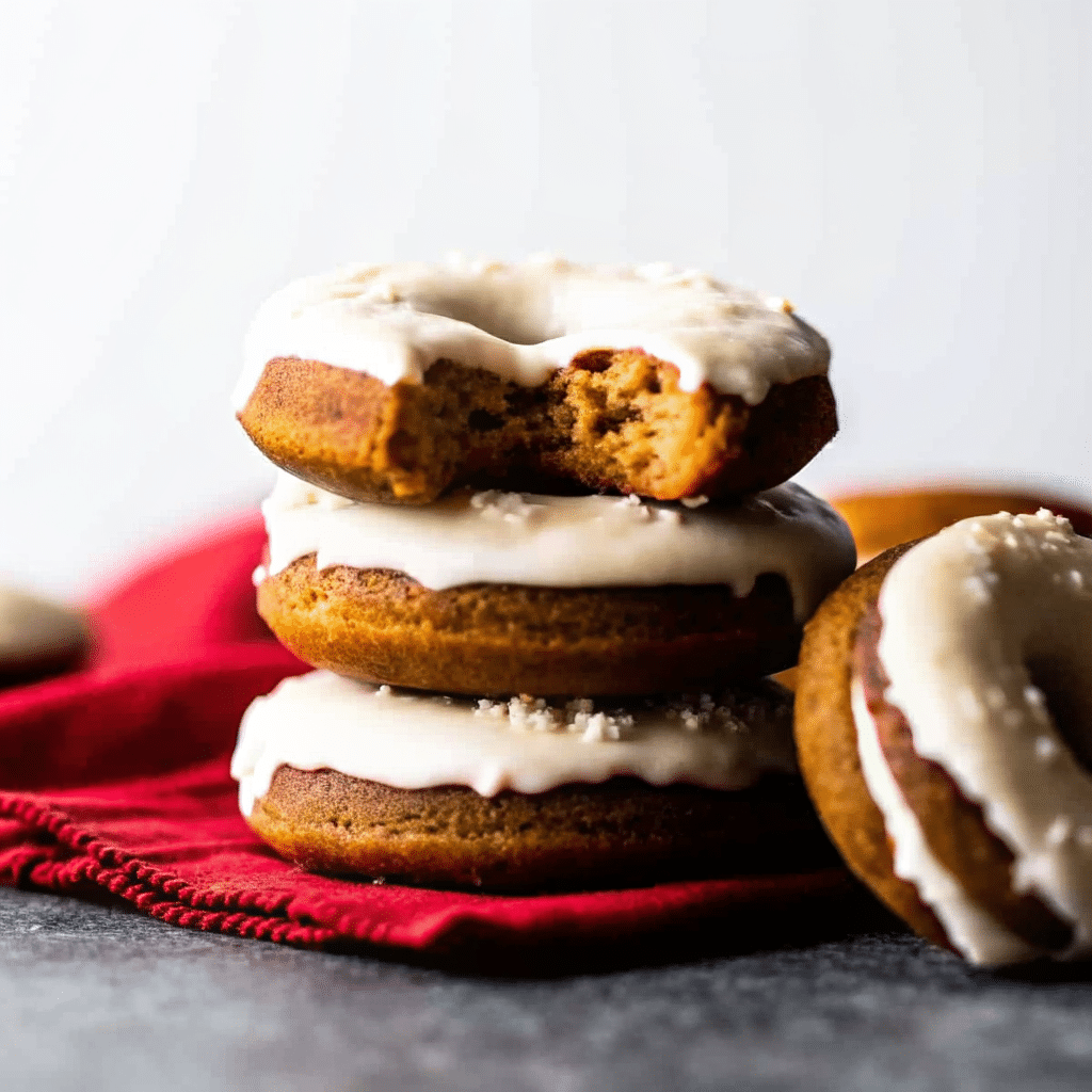 A cozy batch of baked pumpkin donuts, ready to serve