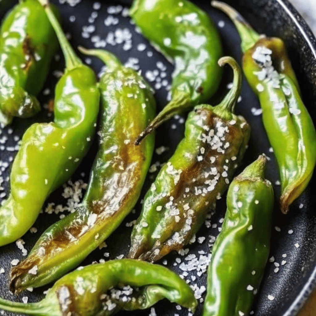 Blistered Shishito Peppers – Easy, Flavorful, Crowd-Pleaser blistered shishito peppers Fresh shishito peppers with olive oil, lemon, and flaky sea salt