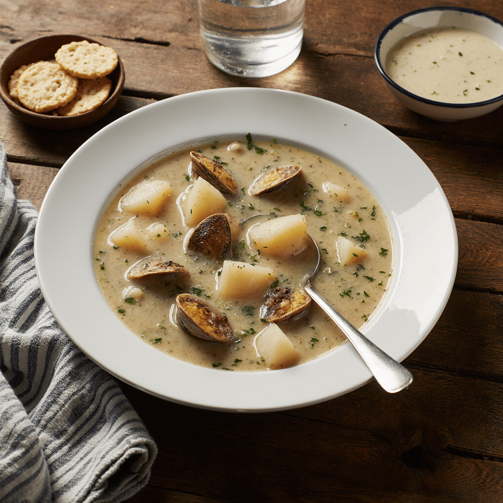 Rhode Island Clam Chowder Recipe A Clear-Broth Coastal Classic Rhode Island clam chowder recipe Rhode Island Clam Chowder Recipe Featured Image