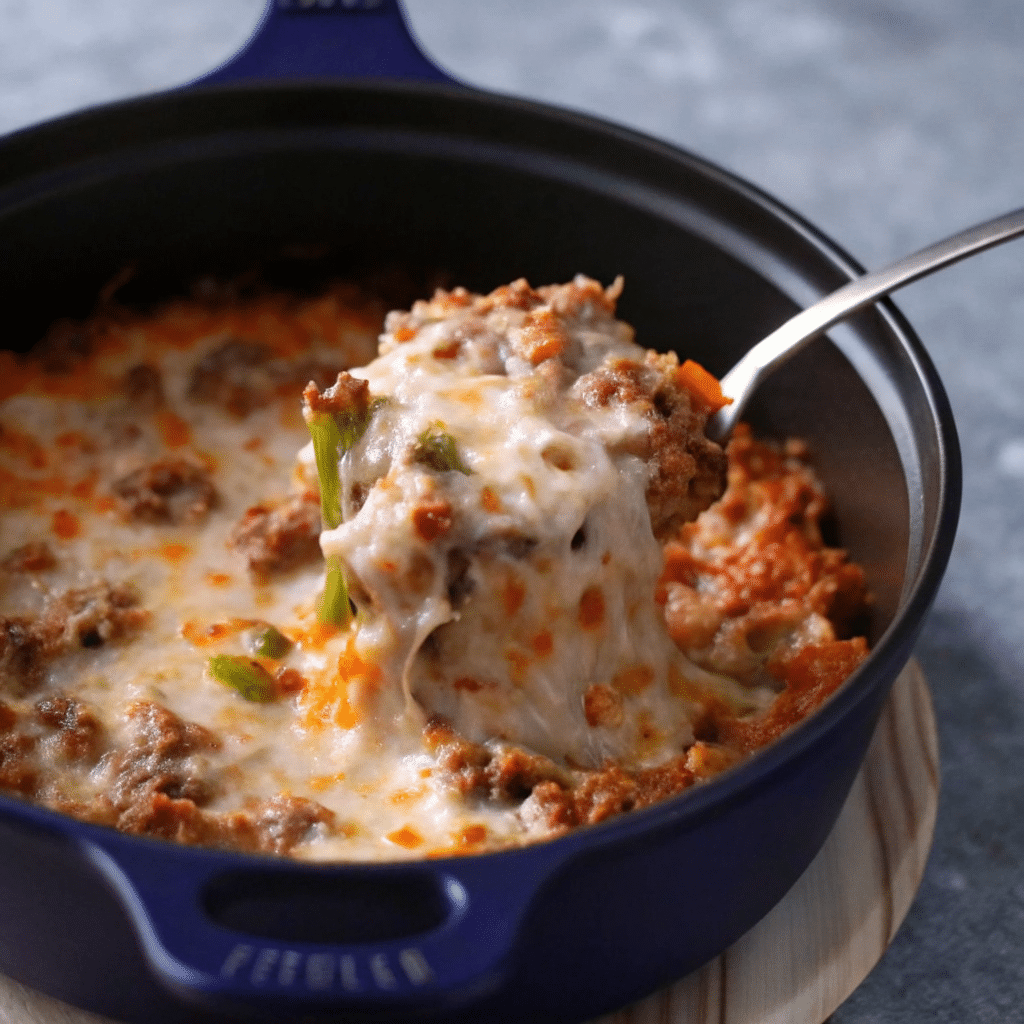 Stuffed Pepper Casserole: A Comforting Shortcut to a Classic Favorite Stuffed Pepper Casserole Freshly baked stuffed pepper casserole with golden, bubbly cheese.