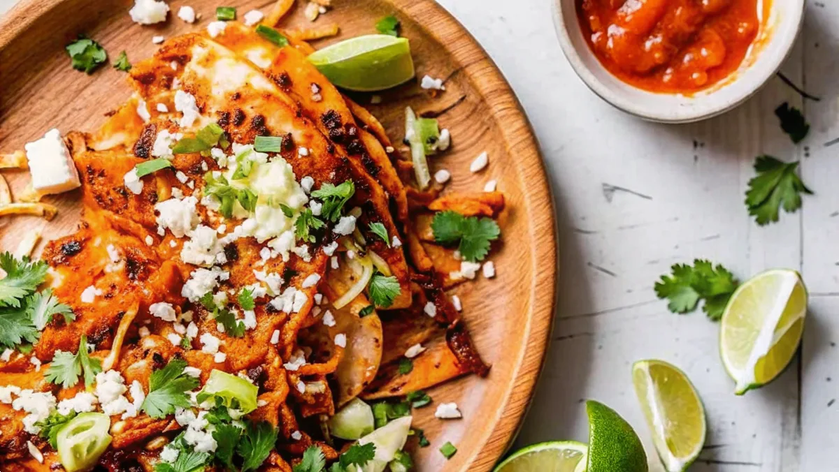 Chicken Birria Tacos with crispy tortillas and red consomé