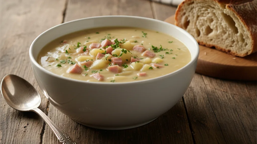 Ham and Potato Soup creamy comfort with parsley garnish