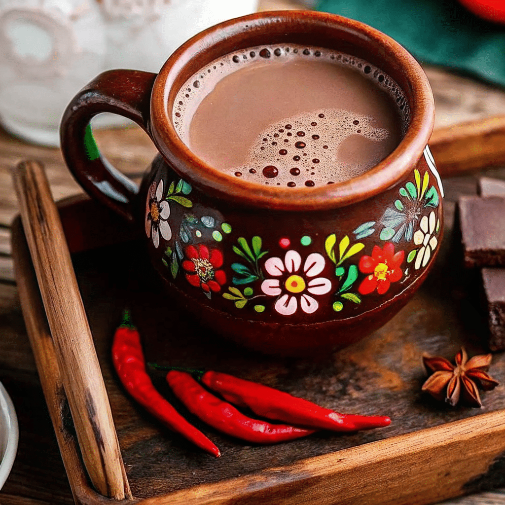 Mexican Hot Chocolate with Cinnamon and Chili cozy winter treat