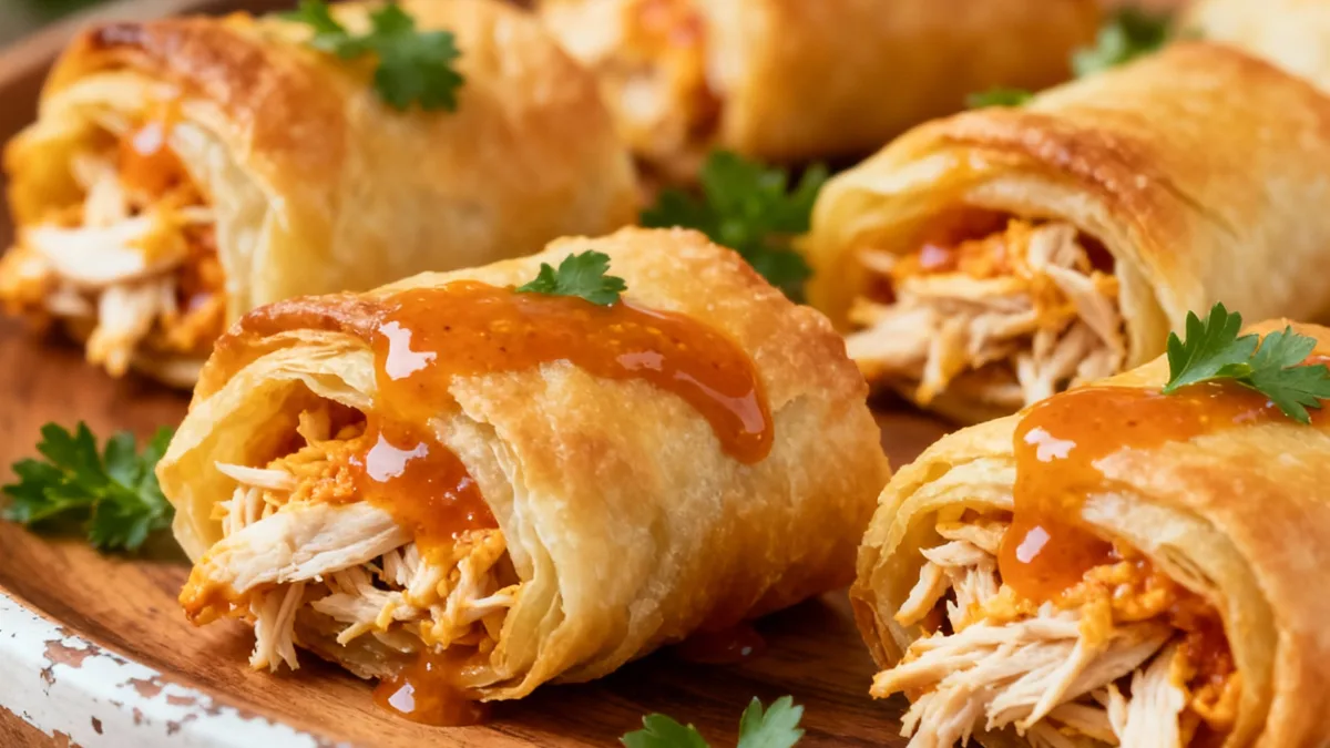 Buffalo Chicken Roll-Ups
