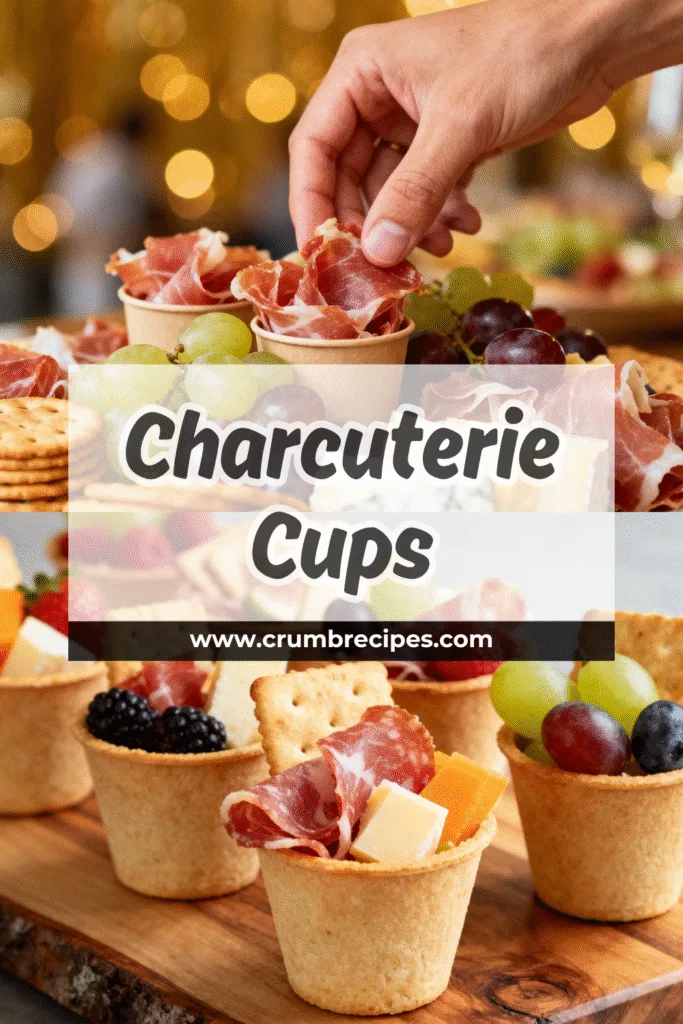 Charcuterie Cups: Your New Party BFF! Charcuterie Cups A beautifully arranged assortment of charcuterie cups, each filled with a colorful variety of meats, cheeses, fruits, and crackers
