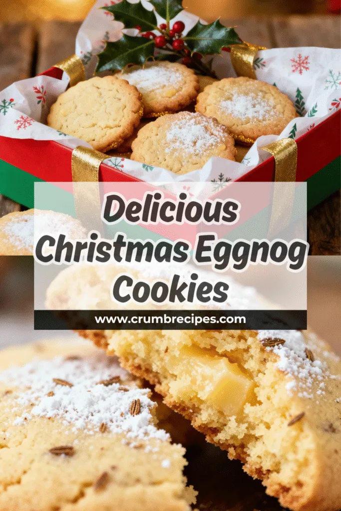 Irresistible Christmas Eggnog Cookies: A Holiday Delight! Eggnog Cookies Plate of freshly baked Christmas Eggnog Cookies served with a glass of eggnog.