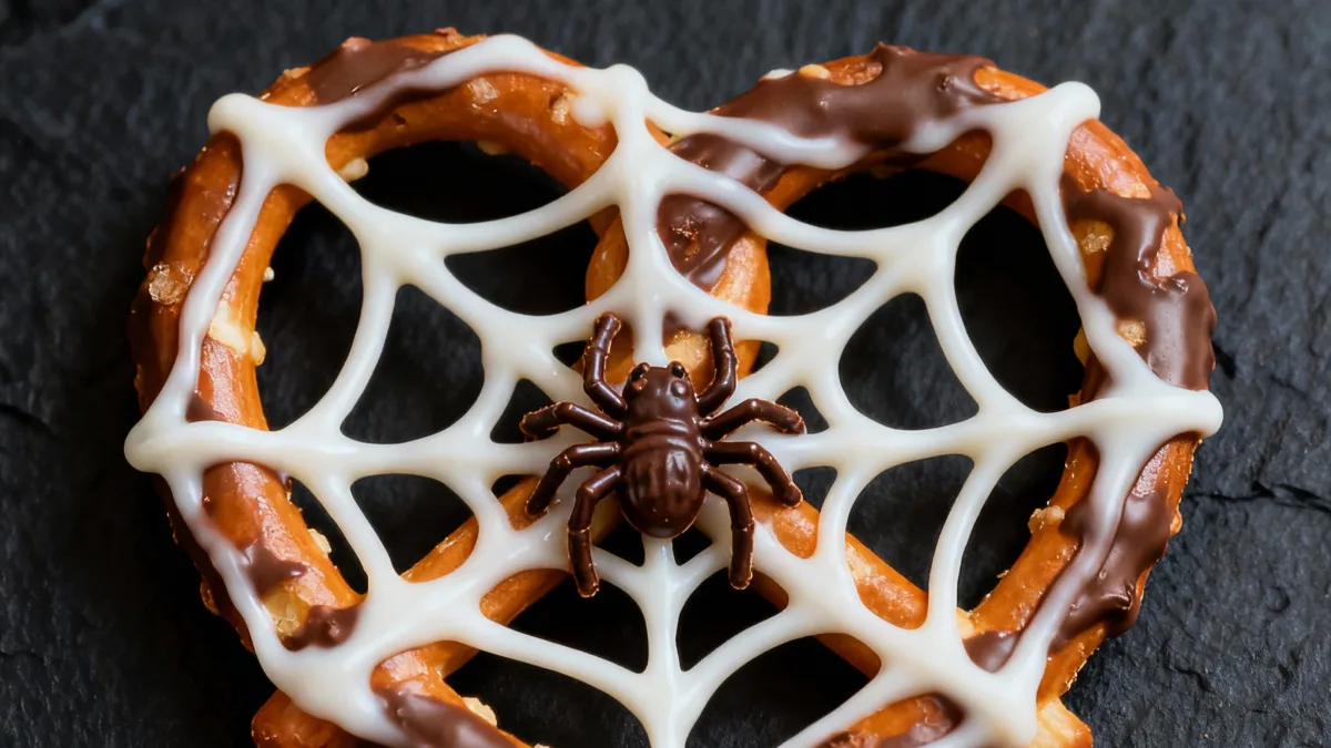 Chocolate Spider Web Pretzels: Spooktacularly Easy (and Delicious!) Treats Chocolate Spider Web Pretzel Chocolate Spider Web Pretzel with Chocolate Spider