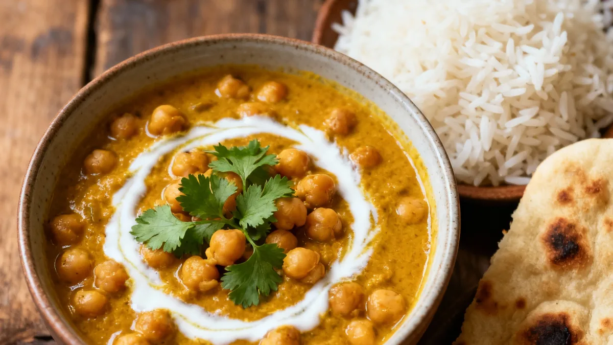 Spicy Coconut Curry Chickpeas: A Flavor Explosion! Coconut Curry Chickpeas Delicious Coconut Curry Chickpeas recipe with fresh cilantro garnish