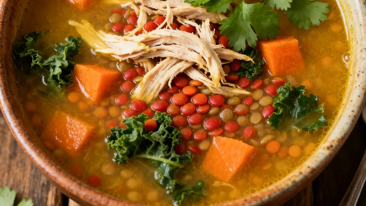 Golden Chicken Lentil Soup: Your New Weeknight Bestie! Chicken Lentil Soup Golden Chicken Lentil Soup with chicken, lentils, and vegetables