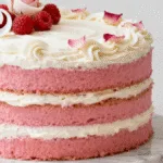 Pink Velvet Cake recipe with soft pink layers and creamy frosting
