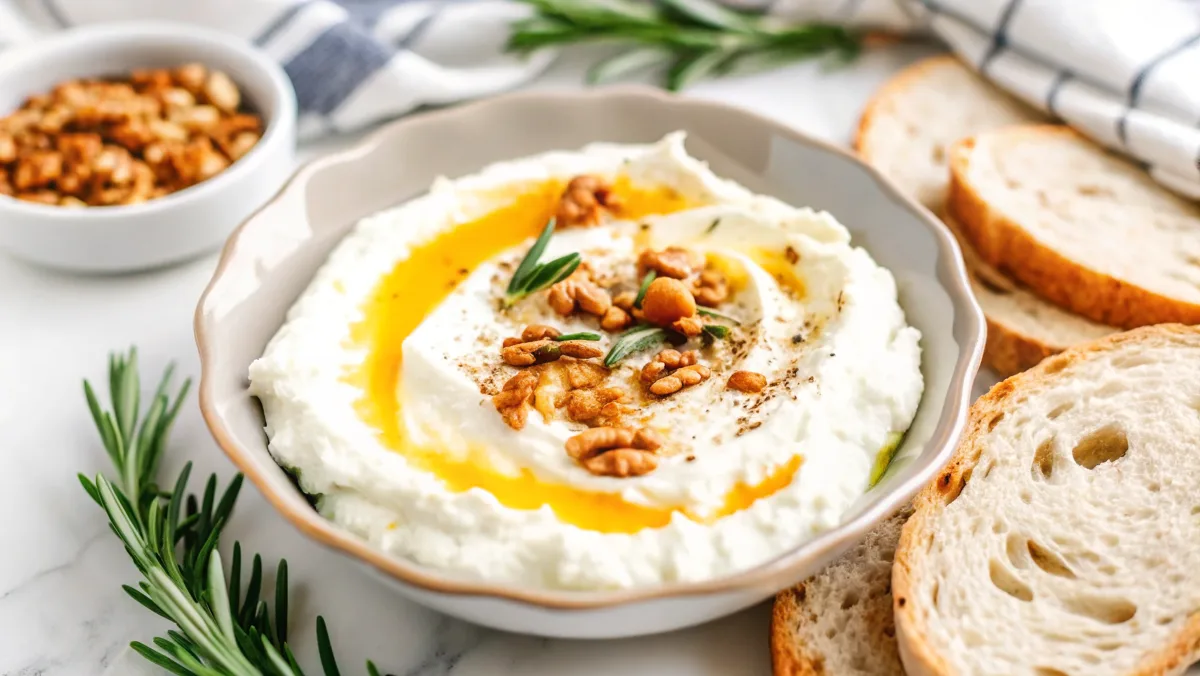 Ricotta Dip with Hot Honey: Creamy, Spicy & Easy (5-Minute Recipe) Ricotta Dip with Hot Honey Ricotta Dip with Hot Honey featured appetizer