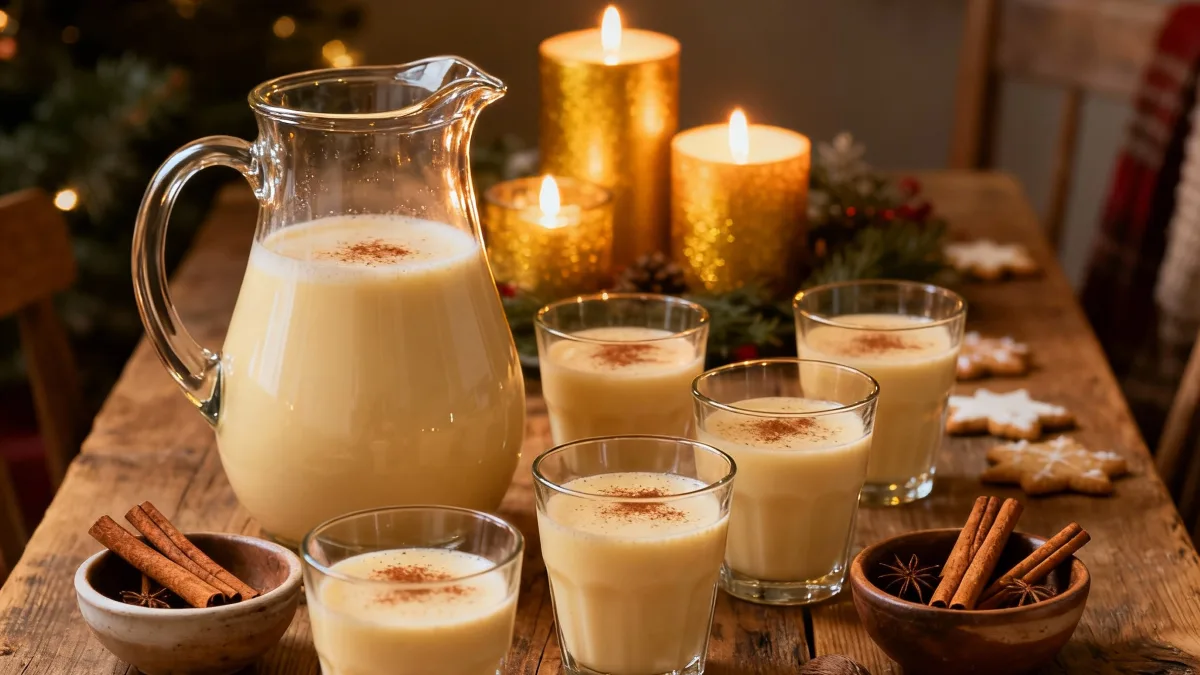Spiked Eggnog: Your Go-To Recipe for Holiday Cheer! Spiked Eggnog Spiked eggnog served in a punch bowl for a holiday gathering