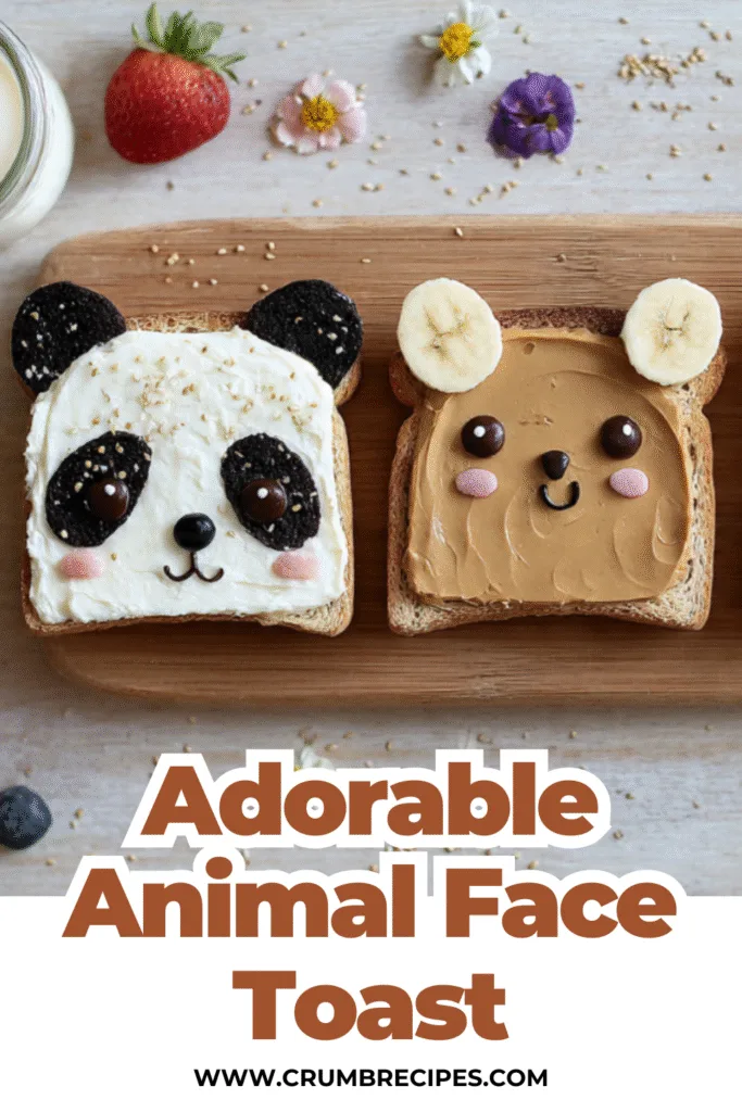 Adorable animal face toast breakfast ideas with panda, bear, and cat designs for fun meals.