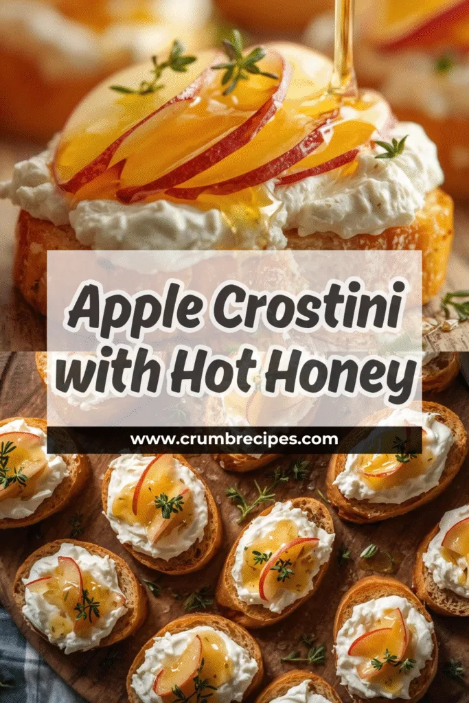 Whipped Goat Cheese & Apple Crostini with Hot Honey