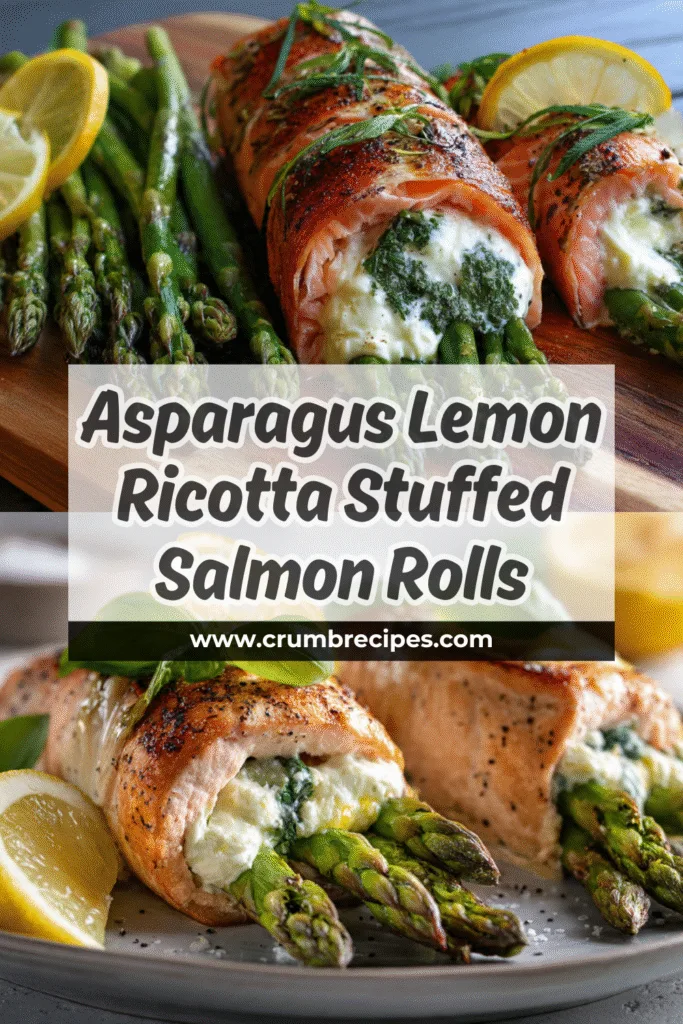 Asparagus Lemon Basil Ricotta Stuffed Salmon Rolls: Your New Favorite Healthy Dinner.