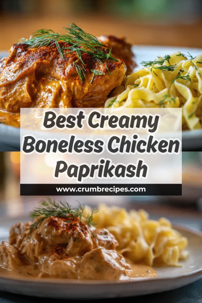 Creamy Boneless Chicken Paprikash Creamy Boneless Chicken Paprikash Creamy Boneless Chicken Paprikash