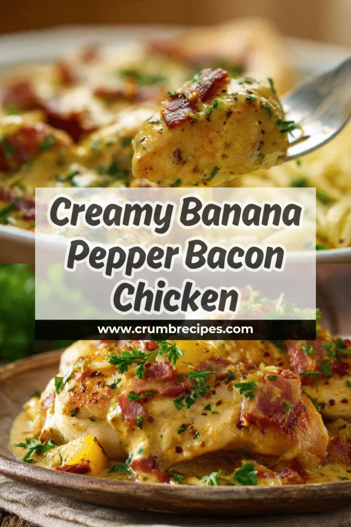 Creamy Banana Pepper Bacon Chicken with Bacon and Peppers