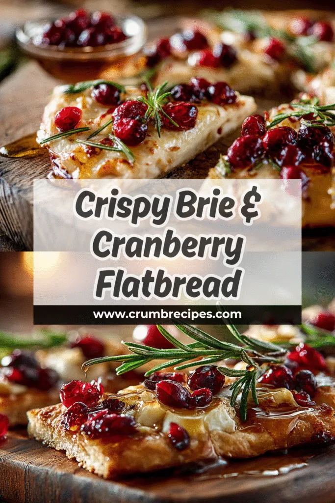 Crispy Brie Flatbread with Cranberries
