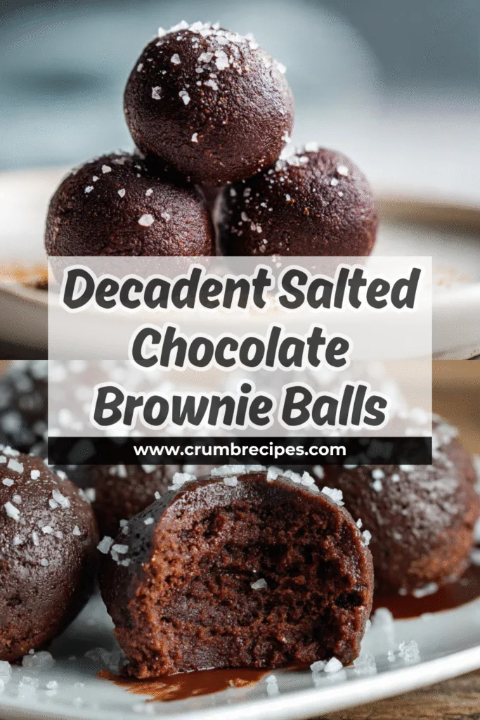 SALTED CHOCOLATE BROWNIE BALLS