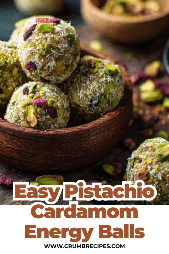 Vibrant Pistachio Cardamom Energy Balls for a healthy energy boost.