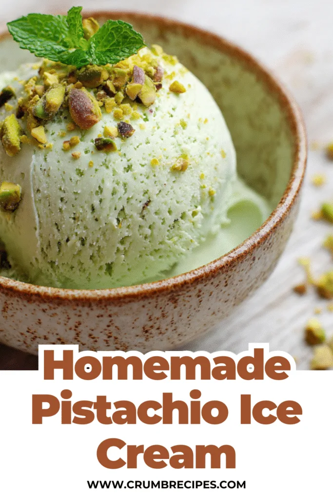 Homemade Pistachio Ice Cream: Your New Favorite Creamy, Dreamy Dessert Pistachio Ice Cream Homemade pistachio ice cream scoop in a bowl, garnished with pistachios and mint, showcasing creamy texture and vibrant green color.