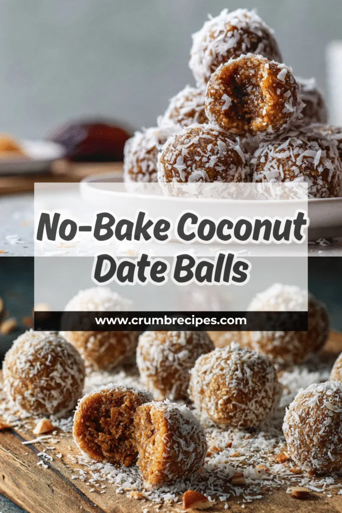 Delicious Coconut Date Balls, a healthy no-bake energy snack.