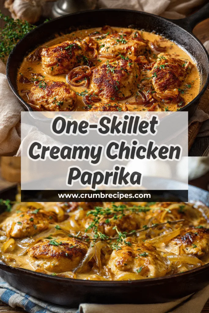 One-Skillet Creamy Chicken Paprika with Caramelized Onions: Your New Weeknight Obsession Chicken Paprika Delicious One-Skillet Creamy Chicken Paprika with Caramelized Onions in a rustic cast iron pan