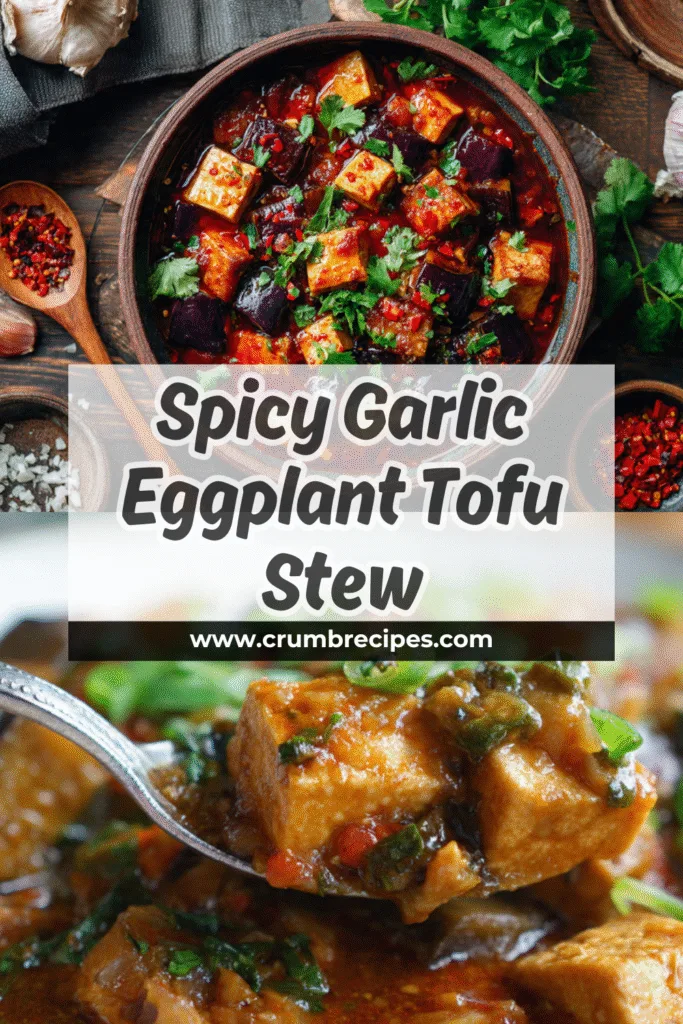 Spicy Garlic Aubergine (Eggplant) & Tofu Stew