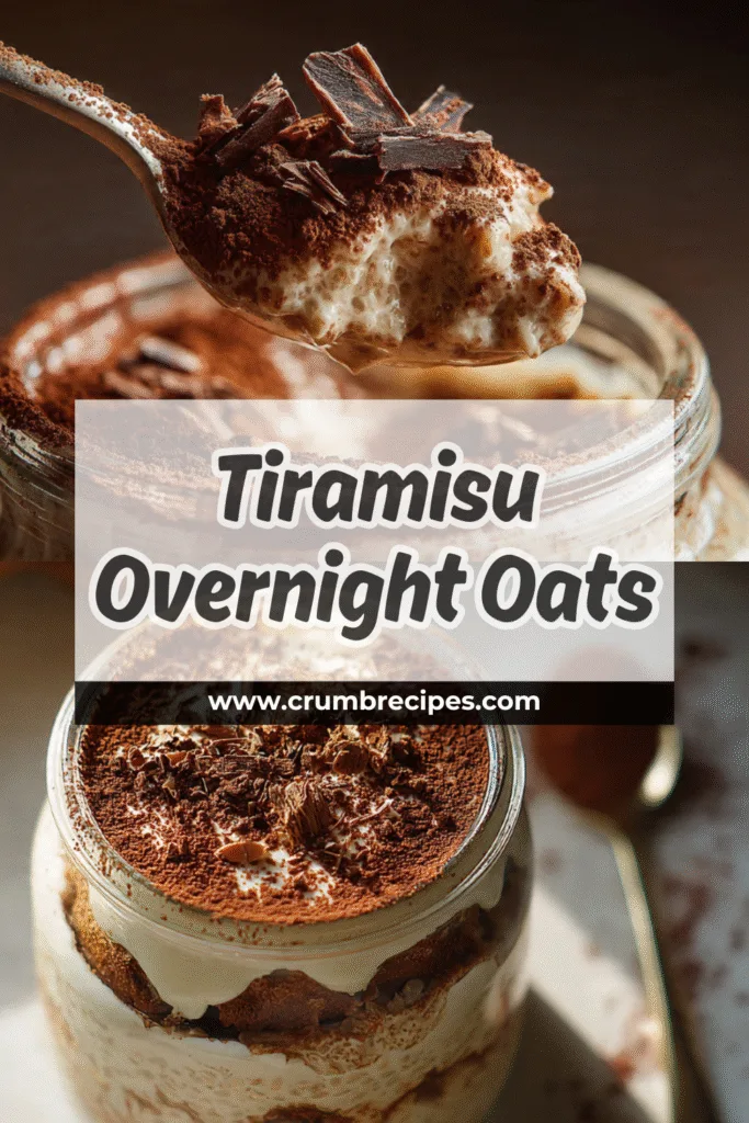Tiramisu Overnight Oats: Your New Breakfast Obsession (Seriously!) Tiramisu Overnight Oats Decadent Tiramisu Overnight Oats layered in a glass jar, topped with cocoa powder.