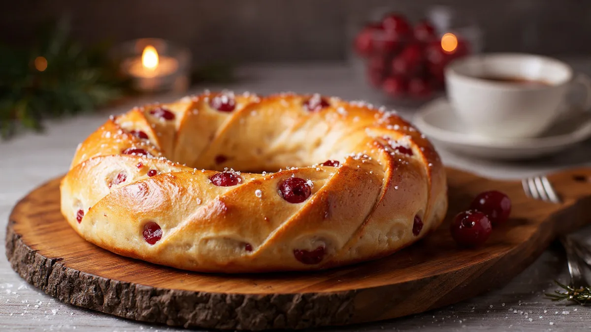Delicious Brie & Cranberry Wreath, perfect holiday appetizer