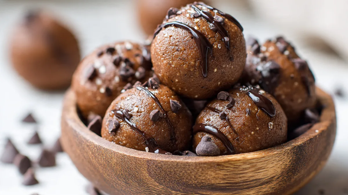 Brownie Batter Protein Balls: Your Delicious & Guilt-Free Fuel Brownie Batter Protein Balls Delicious no-bake brownie batter protein balls in a bowl, perfect for a healthy snack.