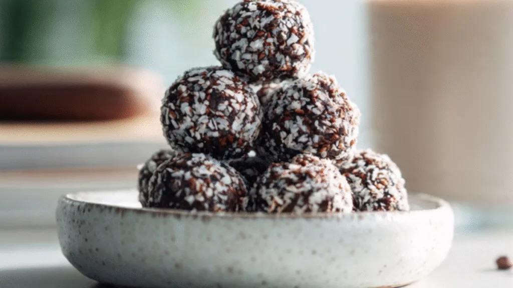 Cacao Nib Almond Protein Balls: Your New Go-To for Delicious, Healthy Energy Cacao Nib Almond Protein Balls A stack of Cacao Nib Almond Protein Balls ready to eat as a healthy, energy-boosting snack.