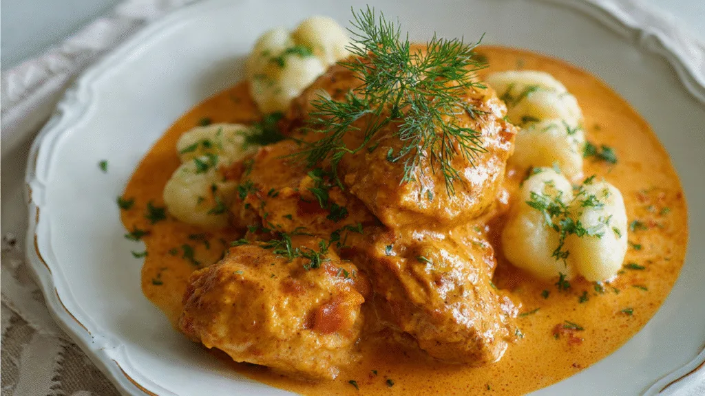 Traditional Hungarian Chicken Paprikash with Lecsó Base Lecsó Traditional Hungarian Chicken Paprikash with Lecsó Base