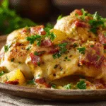 Creamy Banana Pepper Bacon Chicken with Bacon and Peppers