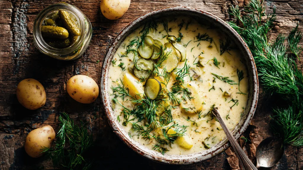 Creamy Dill Pickle Potato Soup