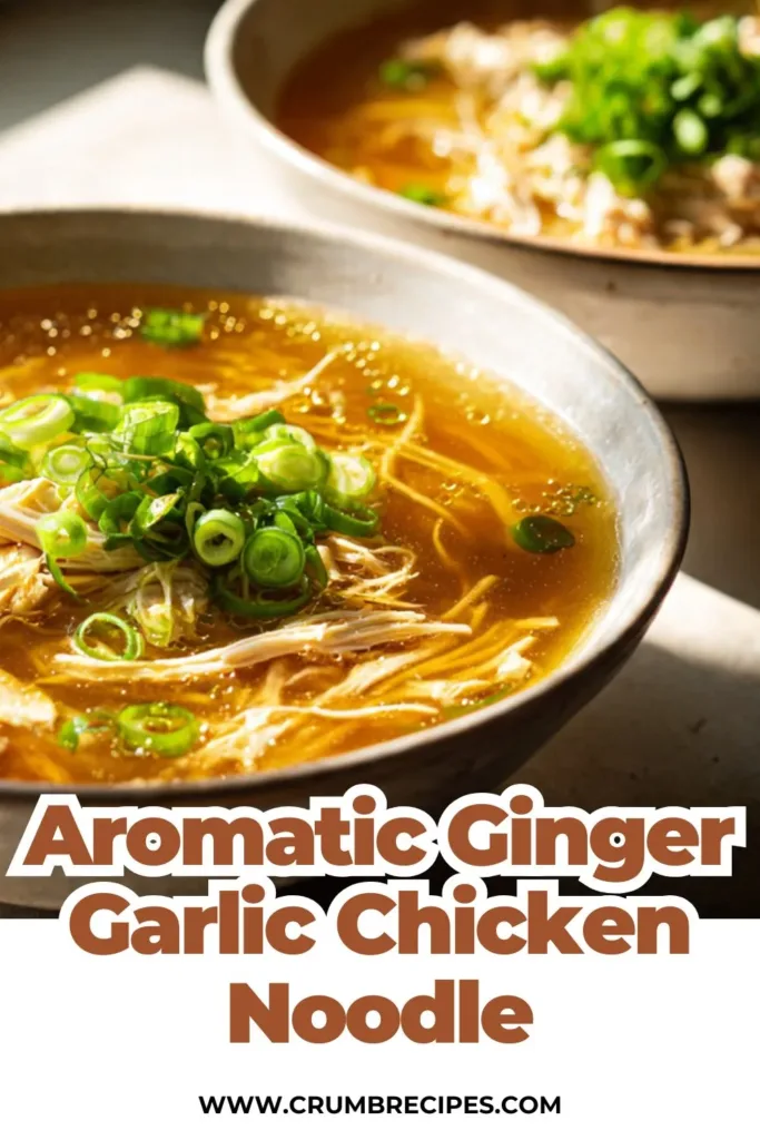 Aromatic Ginger Garlic Chicken Noodle Soup