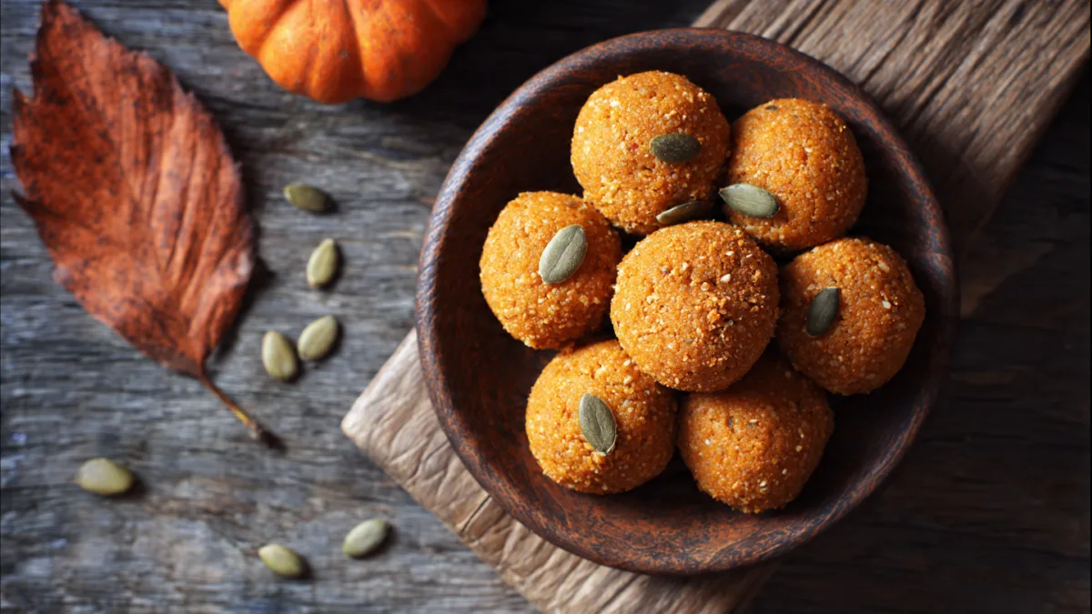 Paleo Pumpkin Protein Balls: Wholesome and delicious fall snack.
