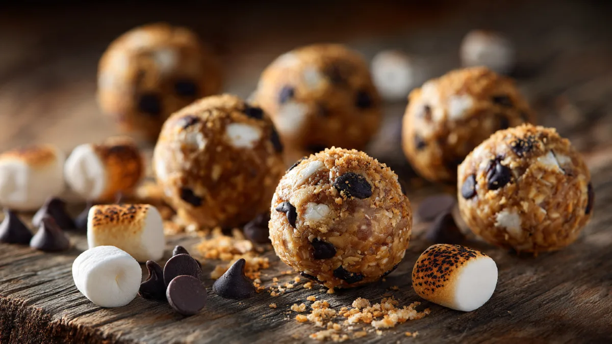 S'mores Energy Bites: Your New Go-To Snack for Instant Gratification S'mores Energy Bites Delicious S'mores Energy Bites with Chocolate Chips and Marshmallows