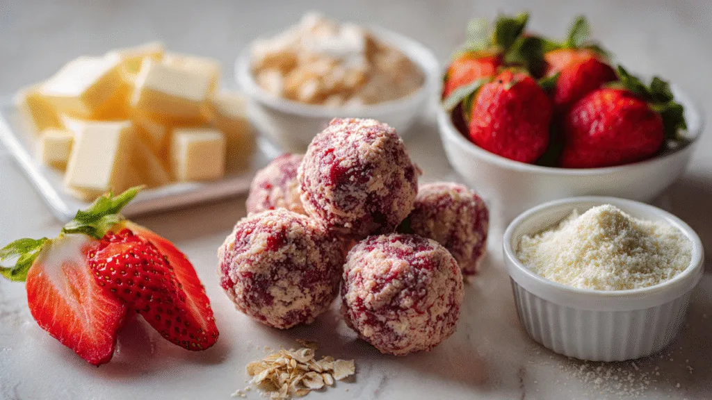 Strawberry Cheesecake Protein Balls