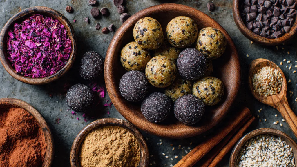 Tahini Chocolate Chip Protein Balls