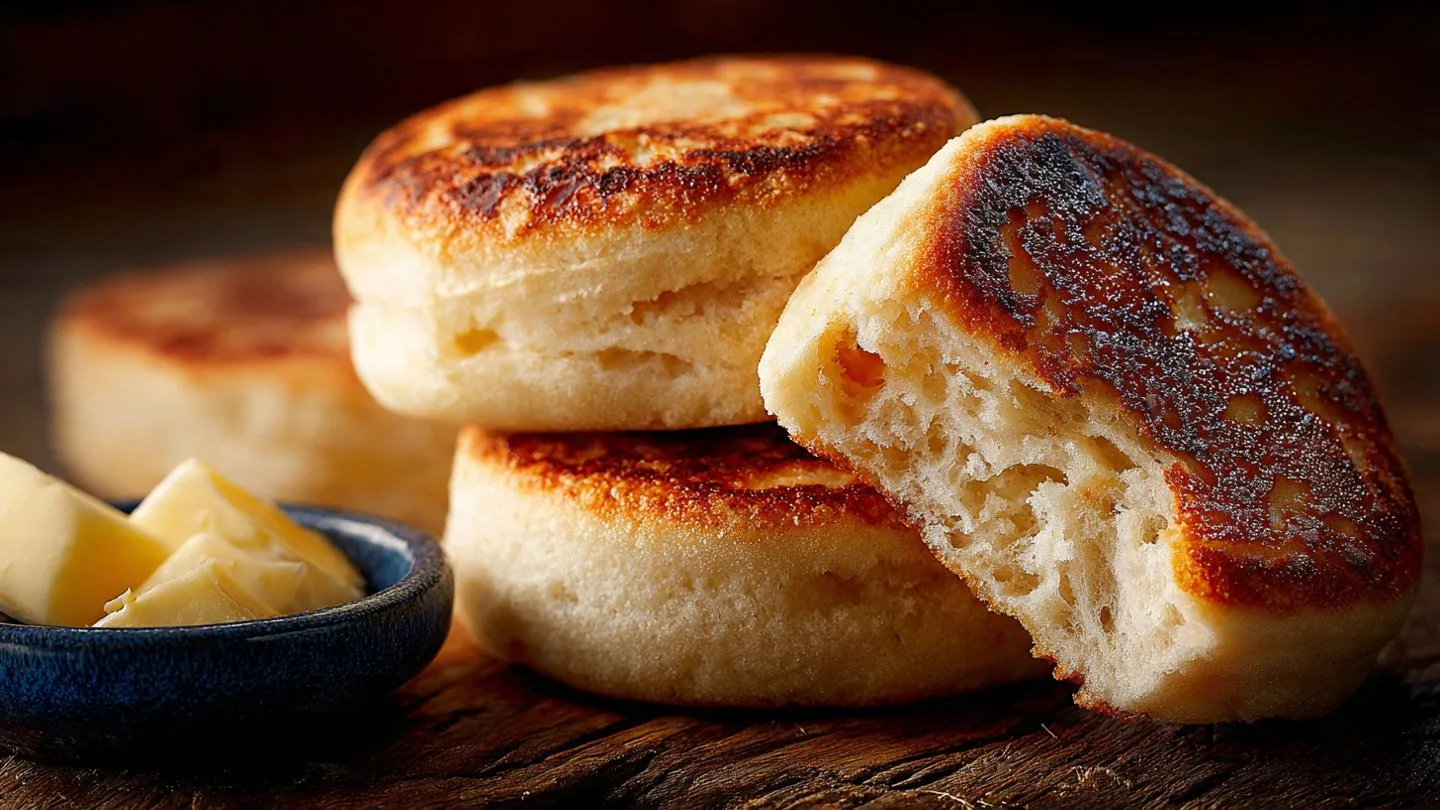 Sourdough English Muffins Sourdough English Muffins Homemade sourdough English muffins fresh out of the oven