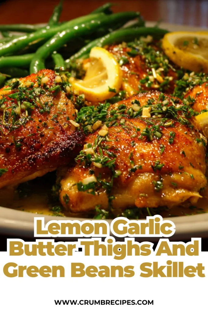 Lemon Garlic Butter Thighs And Green Beans Skillet - The One-Pan Miracle lemon garlic butter thighs Lemon Garlic Butter Thighs And Green Beans Skillet