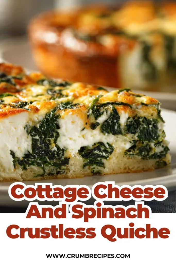 Cottage Cheese And Spinach Crustless Quiche
