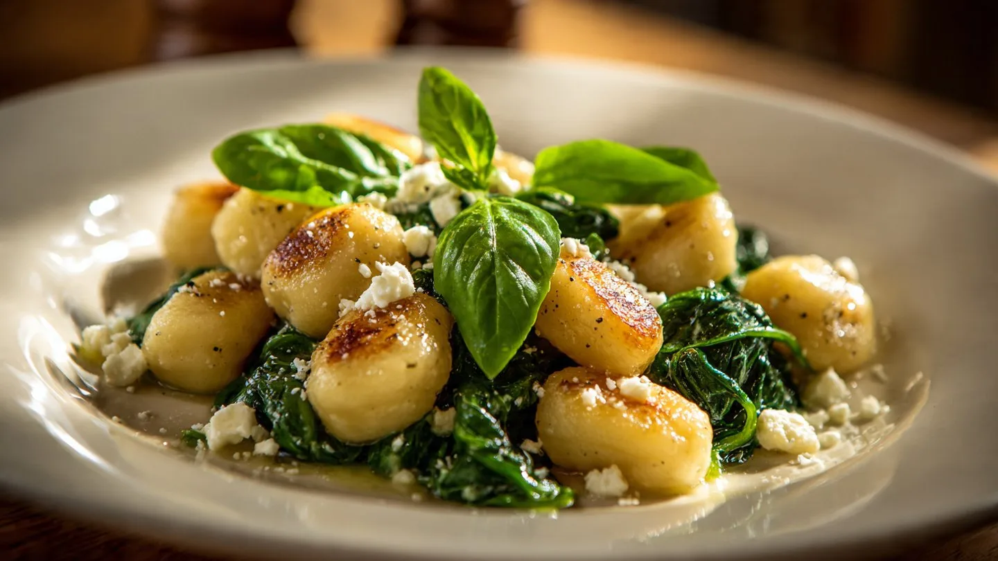 Creamy Gnocchi with Spinach Feta