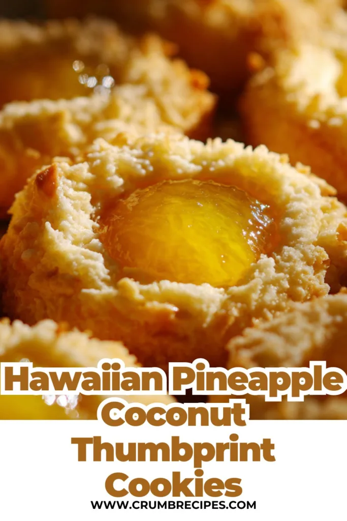 Tropical Hawaiian Pineapple Coconut Thumbprint Cookies: A Taste of Paradise! Pineapple Coconut Thumbprint Cookies Hawaiian Pineapple Coconut Thumbprint Cookies