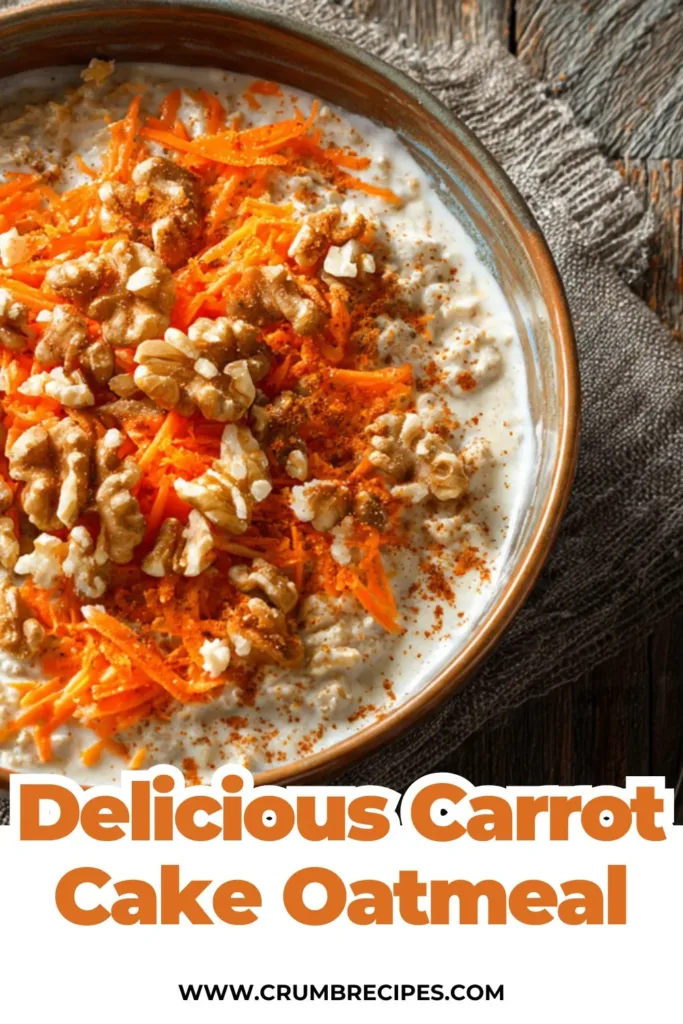 Carrot Cake Oatmeal carrot cake Carrot Cake Oatmeal
