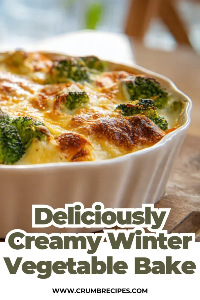 Creamy winter vegetable bake with an assortment of seasonal veggies