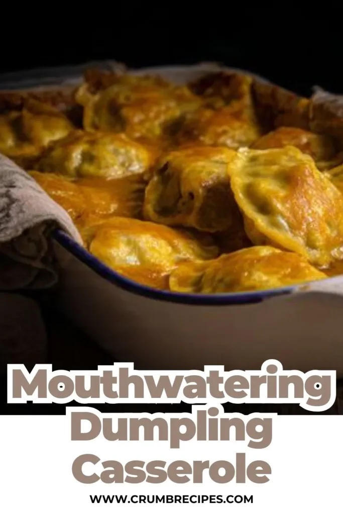 Delicious dumpling casserole with savory filling baked to perfection