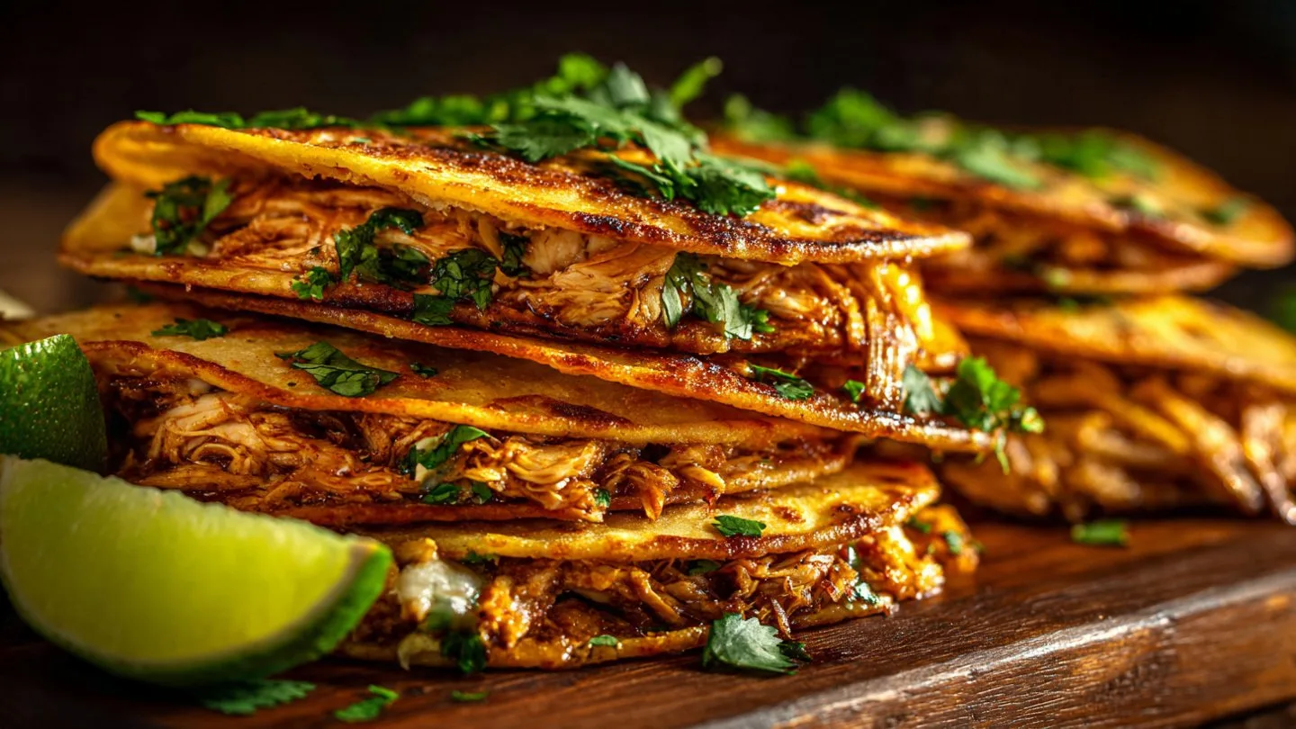 Viral Chicken Birria Tacos Recipe from Scratch Chicken Birria Tacos Delicious Chicken Birria Tacos served with onions and cilantro